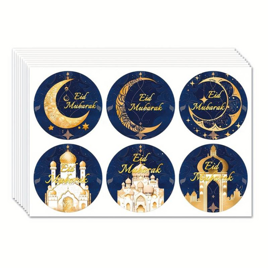 Eid Stickers Blue and Gold