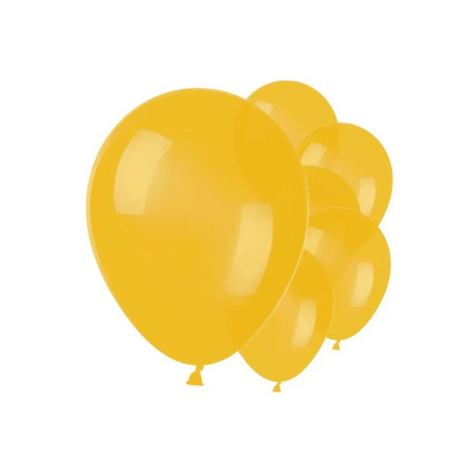 10 Pack Gold Latex Pearl Balloons - 11"