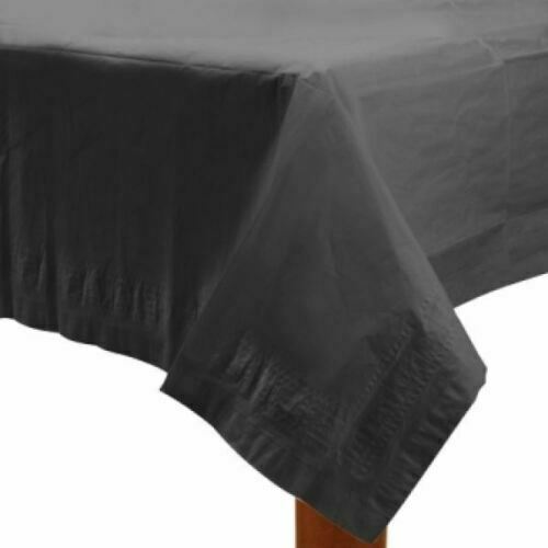 Black Disposable Plastic Table Cover