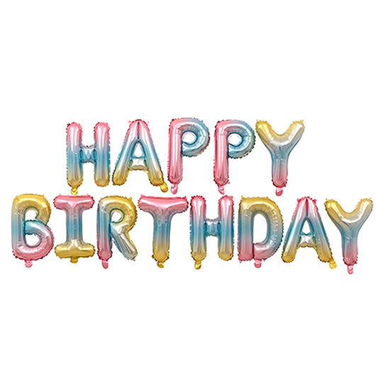 Happy Birthday Foil Balloon - Gradient