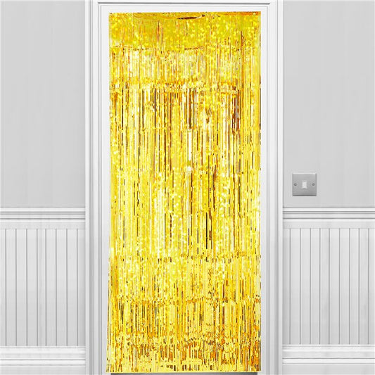 Holographic Gold Foil Door Curtain - 2.4m x 92cm