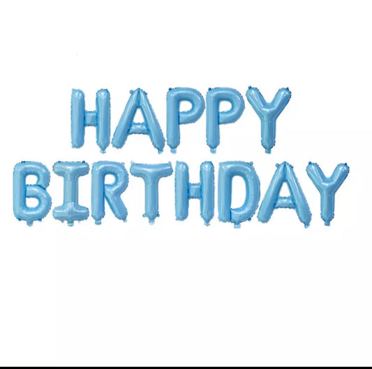 Happy Birthday Foil Balloon - Blue