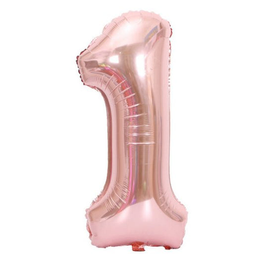 Rose Gold Number 1 Balloon - 16 Inch