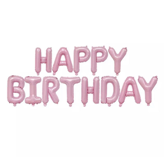 Happy Birthday Foil Balloon - Pink