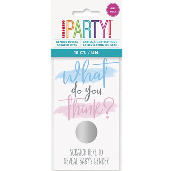Girl Gender Reveal Scratch Cards