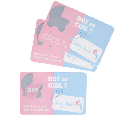 Gender Reveal Scratch Cards Game 10 Pack - Boy