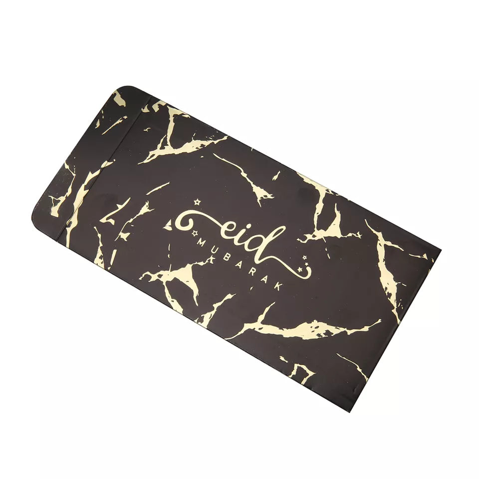 Eid Mubarak Money Wallet in Black and Gold