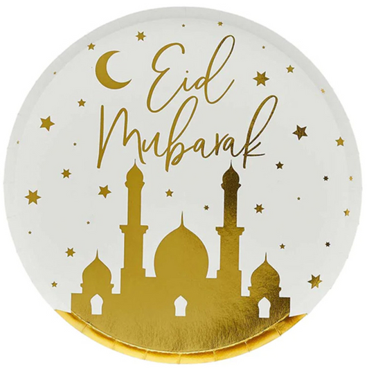 Eid Gold Foil Plates