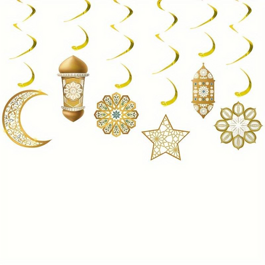 Gold Spiral Hanging Decorations