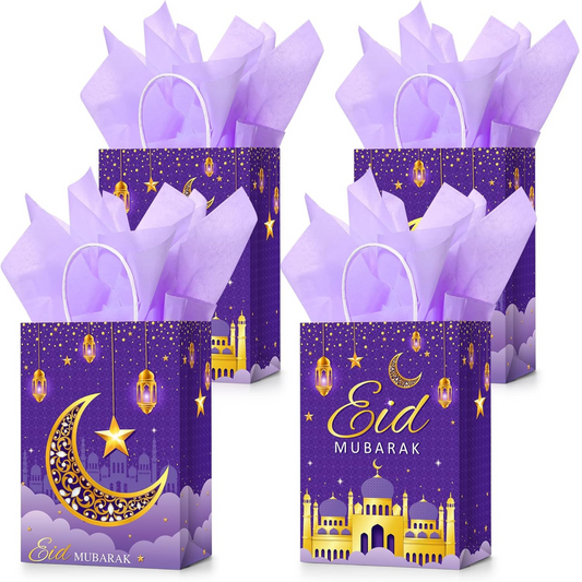 Purple and Gold Eid Bags