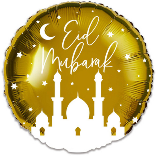Gold Eid Mubarak Balloons