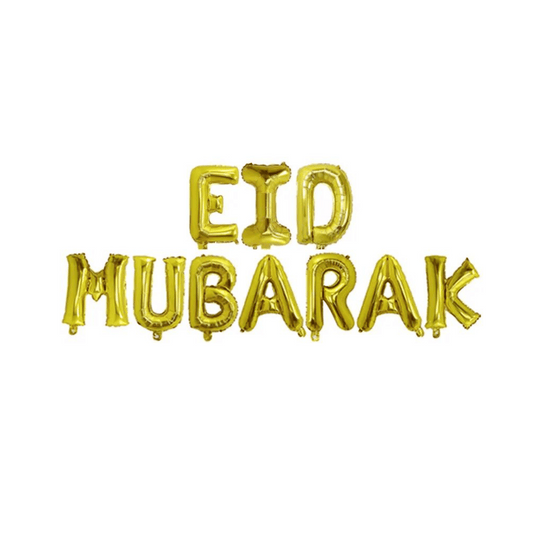 Gold Eid Mubarak Balloon Set