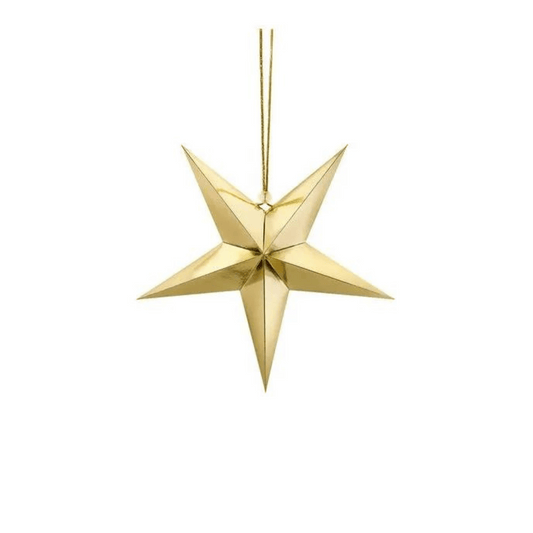 Gold Hanging Star - 30cm