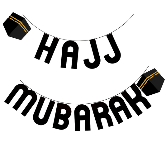 Hajj Mubarak Banner With Kaaba