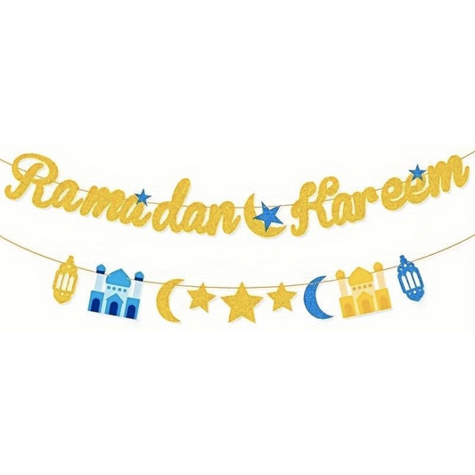 Ramadan Kareem Banner Gold