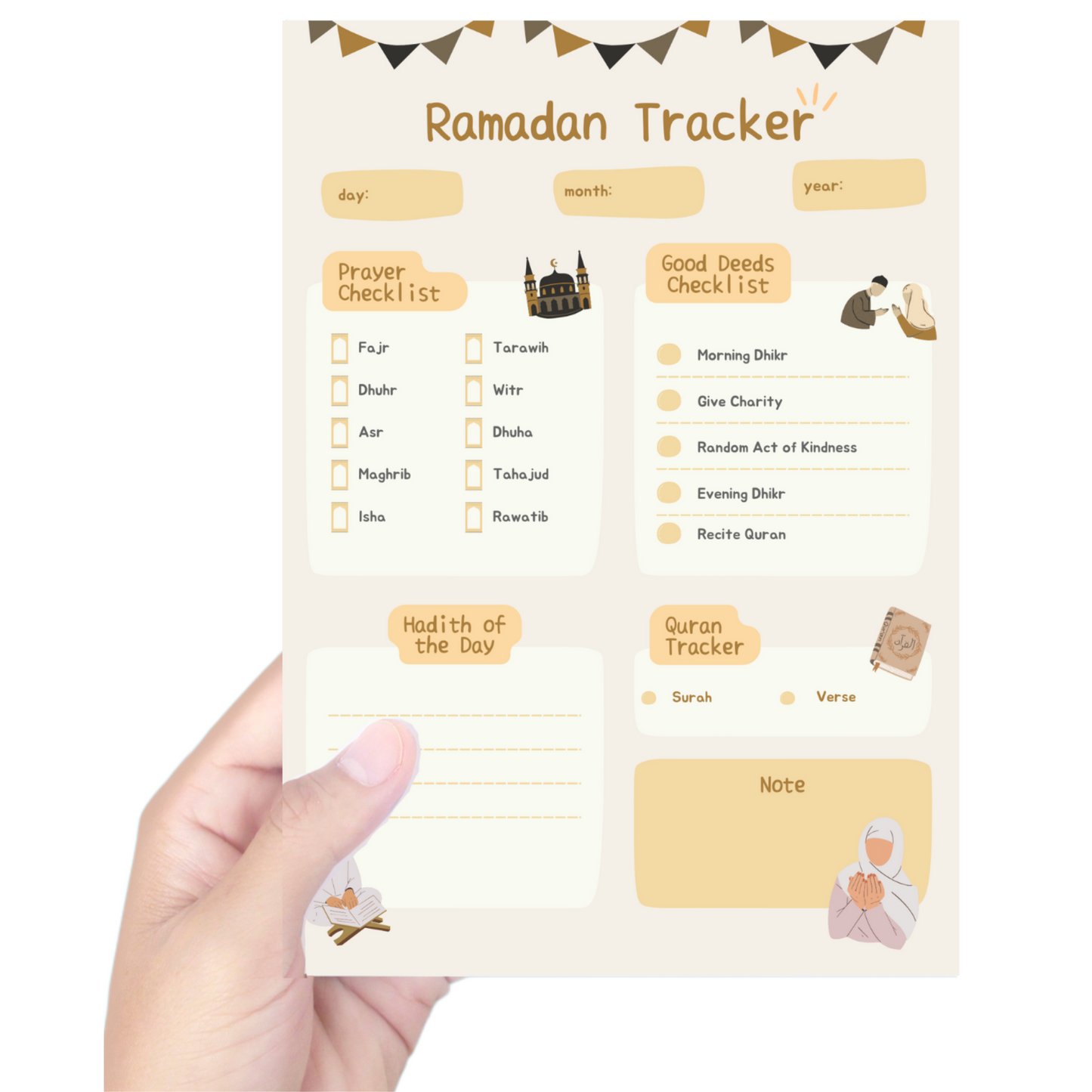 Ramadan Daily Tracker Notepad