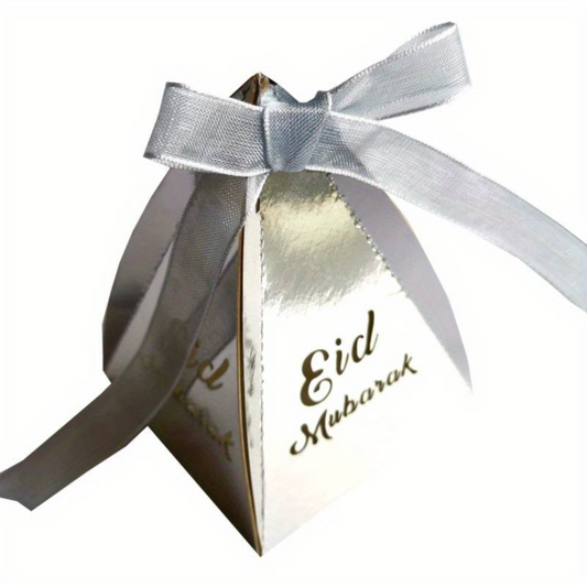 Silver Eid Pyramid Favours