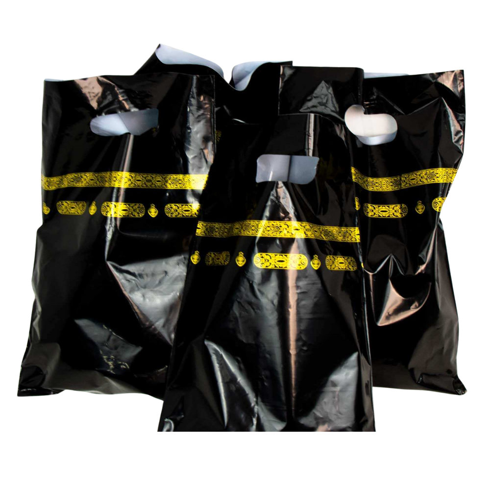 Three black umrah party bags