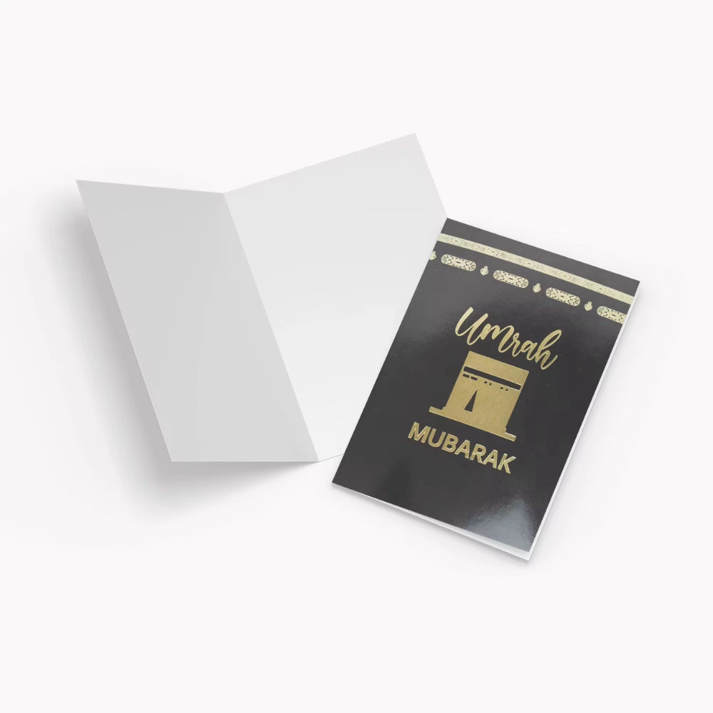 Image of an Umrah card inside and out
