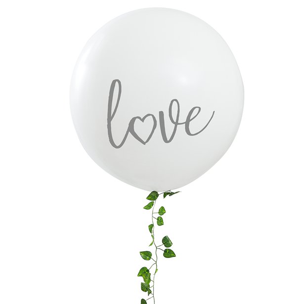 Botanical Hen Giant White Love Latex Balloon Kit - 36"