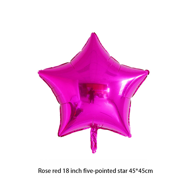 Rose Red Star Balloon - 18"