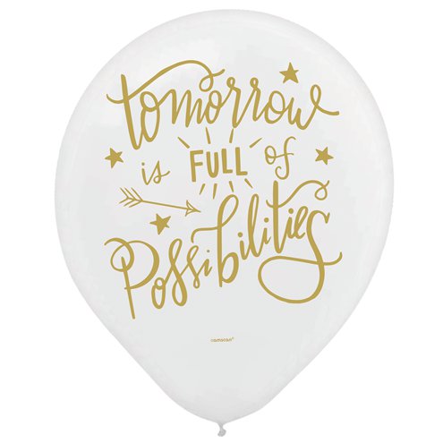 15 Pack The Adventure Begins Latex Balloons - 12"