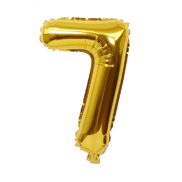 Gold Number 7 Balloon - 16 Inch
