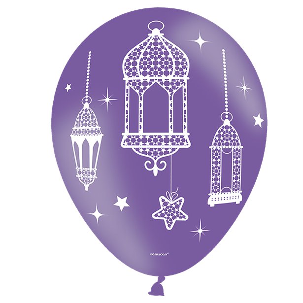 6 Pack Opulent Eid Balloons - 11''Latex