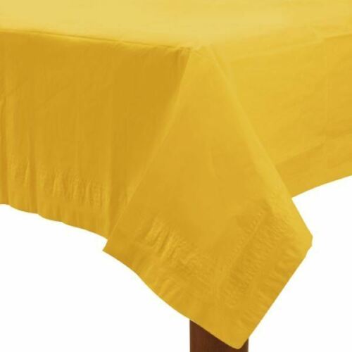 Yellow Disposable Plastic Table Cover