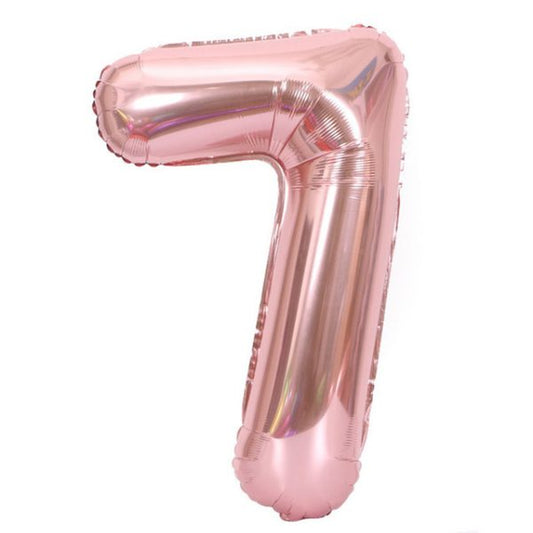Rose Gold Number 7 Balloon - 16 Inch