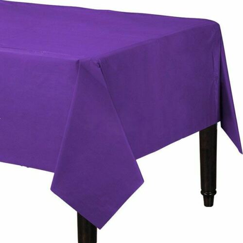 Purple DisposablePlastic Table Cover