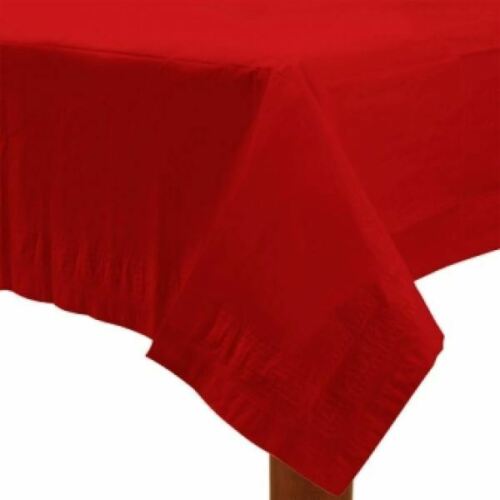 Red Disposable Plastic Table Cover