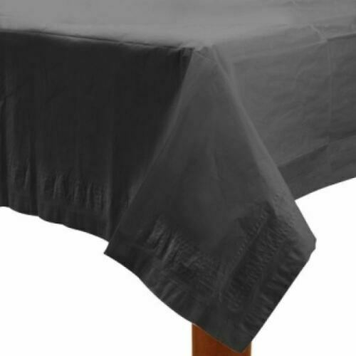 Black Disposable Plastic Table Cover