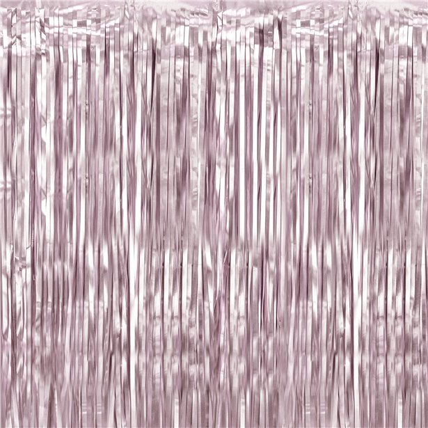 Dusky Pink Foil Curtain Backdrop - 2.5m