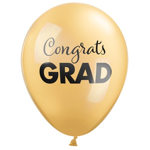 25 Pack Congrats Grad Latex Balloon - 11"