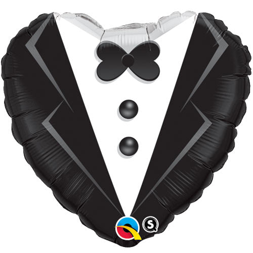 Wedding Tuxedo Heart Foil Balloon - 18"