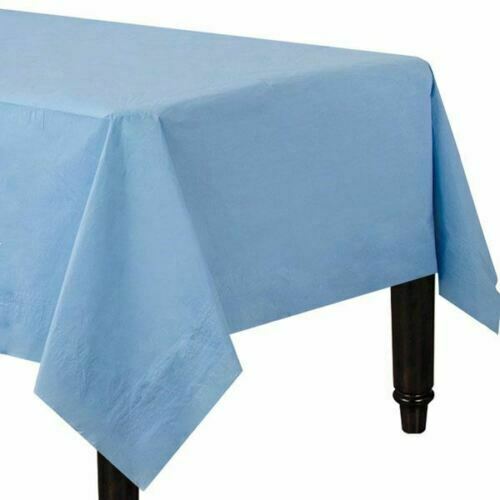 Baby Blue Disposable Plastic Table Cover