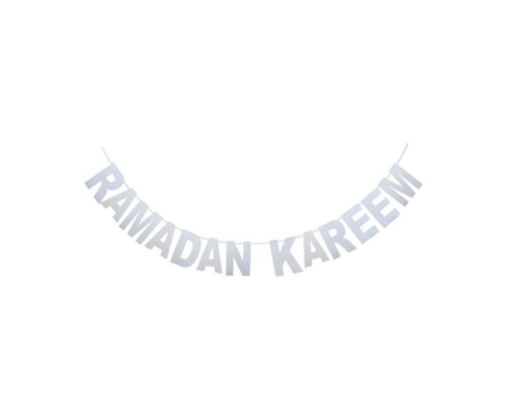 Ramadan Kareem Banner Silver