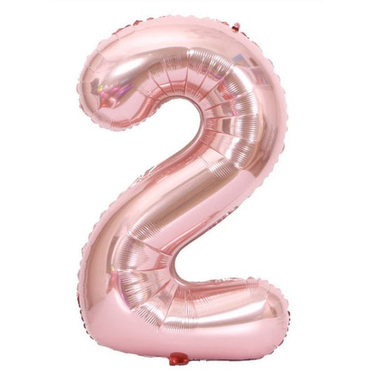 Rose Gold Number 2 Balloon - 16 Inch
