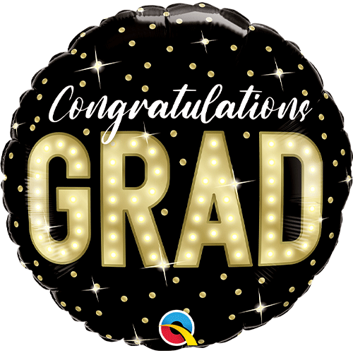 Congratulations Grad Marquee Lights Foil Balloon - 18"