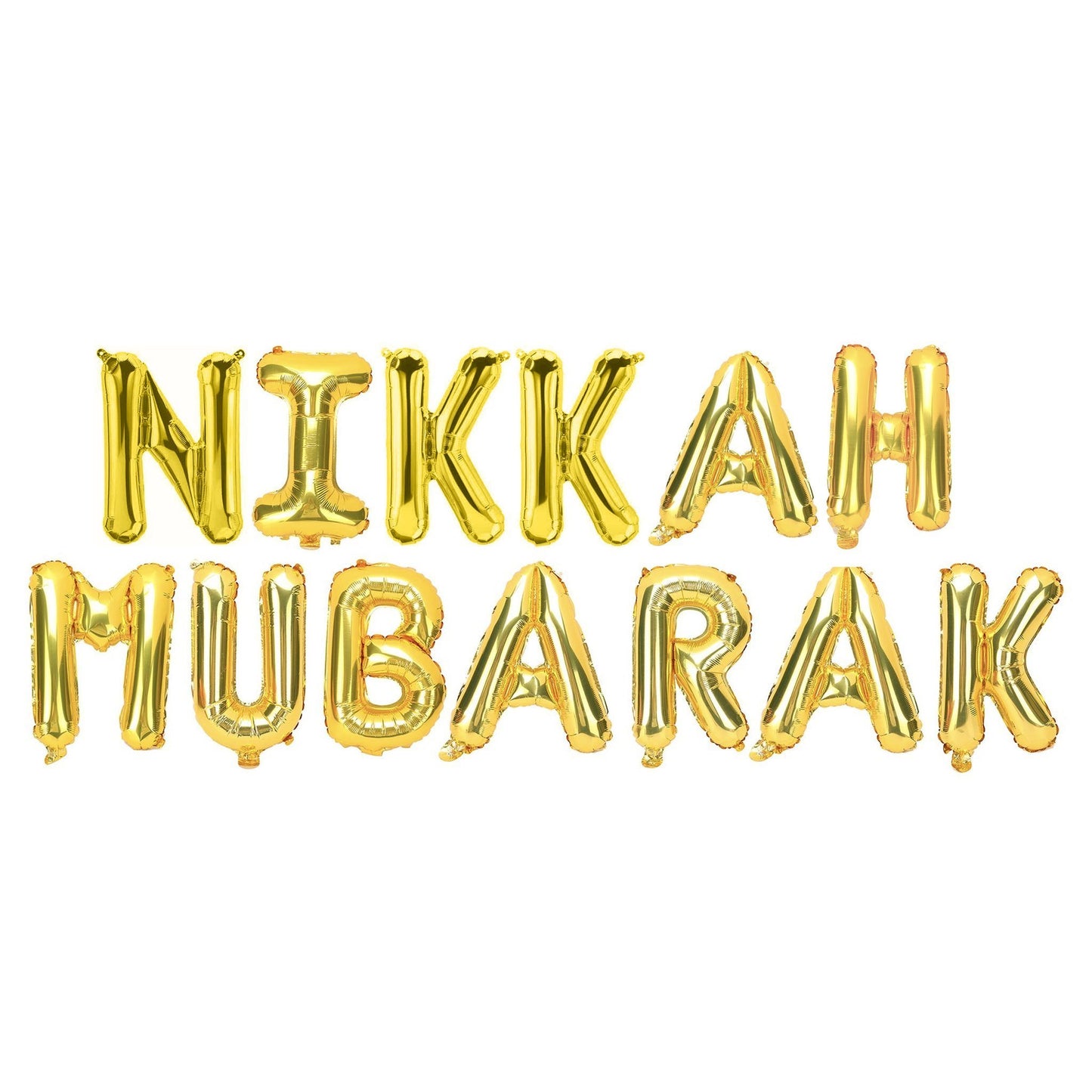 Nikkah Mubarak Balloon Set -  Gold