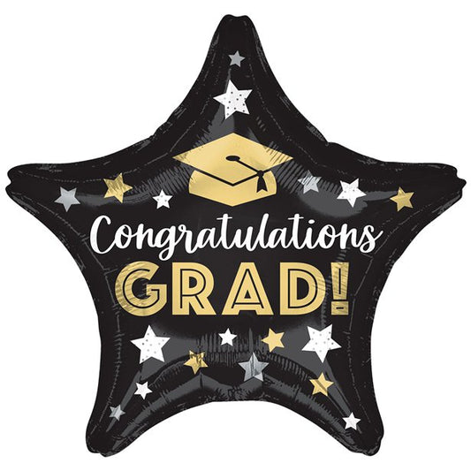 "Congratulations Grad" Star Foil Balloon - 18"