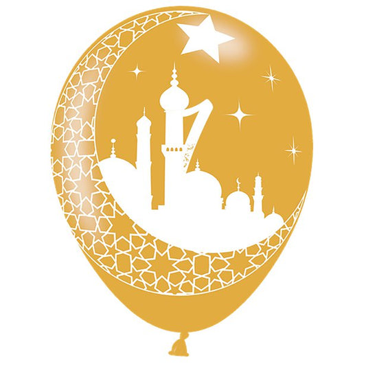 6 Pack Opulent Eid Balloons - 11''Latex