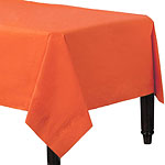 Orange Disposable Plastic Table Cover