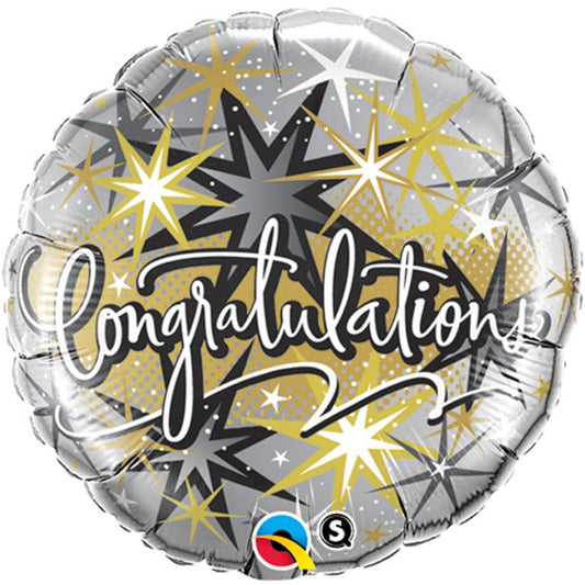 Congratulations Elegant Stars Foil Balloon - 18"