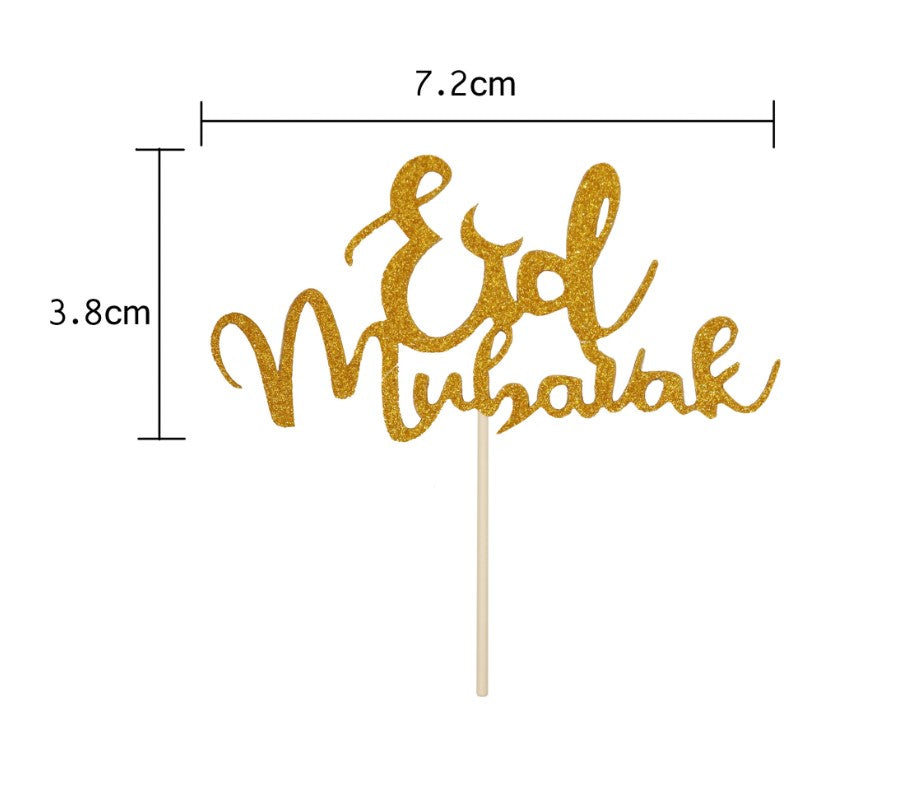 Eid Mubarak Cupcake Topper 10 Pack
