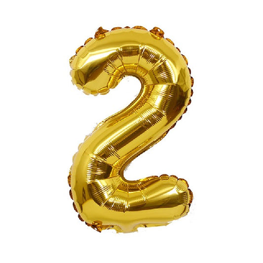 Gold Number 2 Balloon - 16 Inch