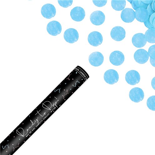 Blue 'Ready To Pop' Gender Reveal Confetti Cannon - 60cm