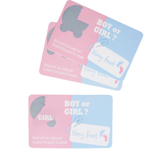 Gender Reveal Scratch Cards Game 10 Pack - Girl
