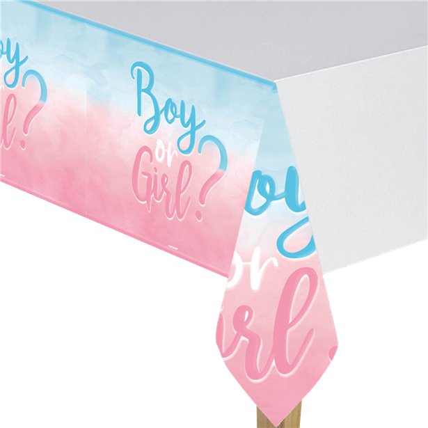 Boy Or Girl Gender Reveal Paper Tablecover - 1.8 Metres